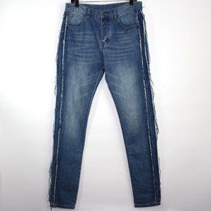 Ev Bravado Mens 34 x 35 Fringe Deconstructed Jeans Rare G1098